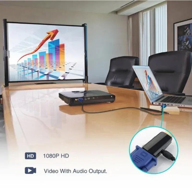 HDMI to VGA Adapter 1080P with 3.5mm Audio – PC & Laptop Converter HDMI to VGA Adapter Richie's