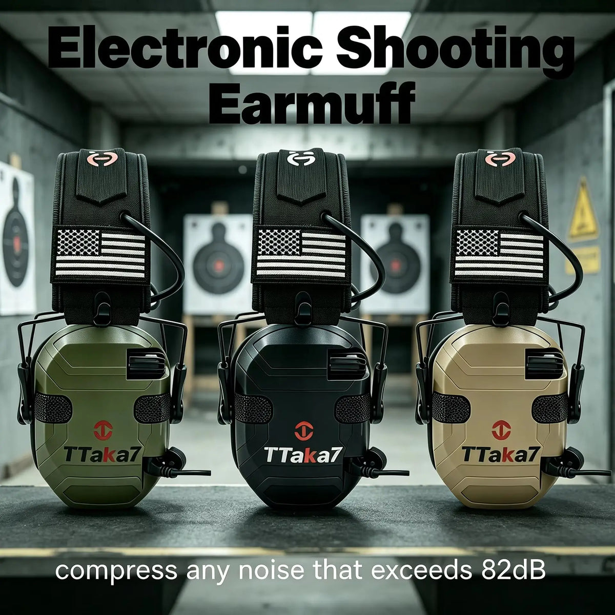 Tactical Electronic Shooting Earmuff – 22 NRR Foldable Electronic Shooting Earmuff Richie's
