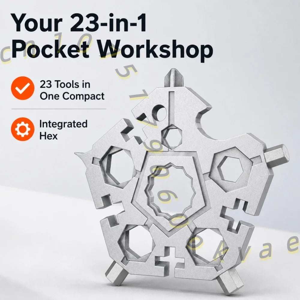 23-in-1 Snowflake Multi-Tool EDC Stainless Steel Wrench Screwdriver EDC Multi-Tool Richie's