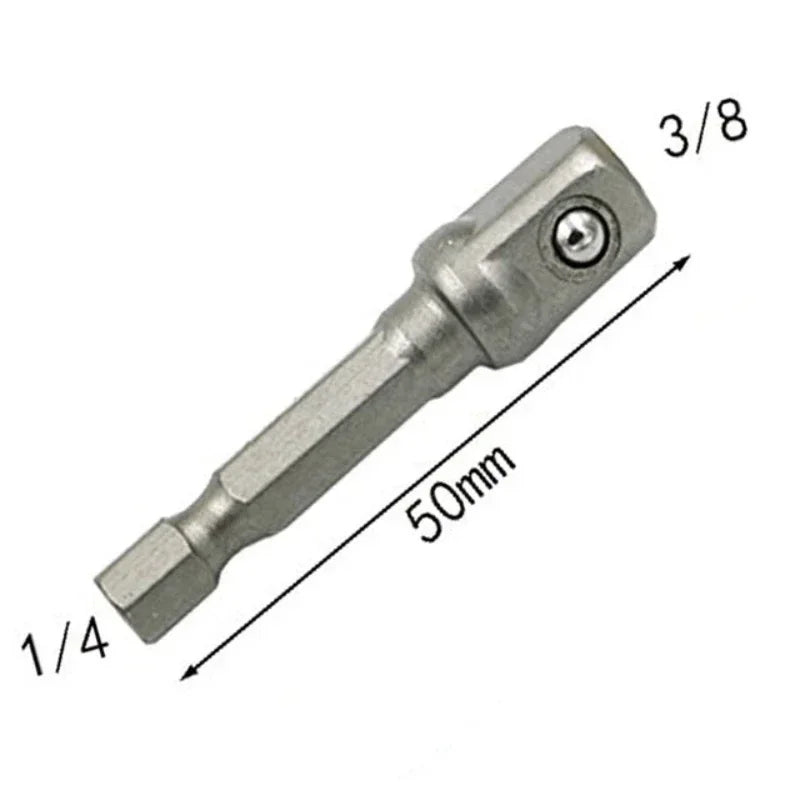 Chrome Vanadium Socket Adapter Set – Hex Shank 1/4" 3/8" 1/2" Socket Adapter Set Richie's centre