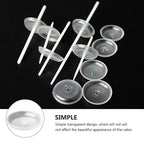 50pcs Clear Plastic Cake Trays Round Candle Drip Holders Cake Candle Trays Richie's