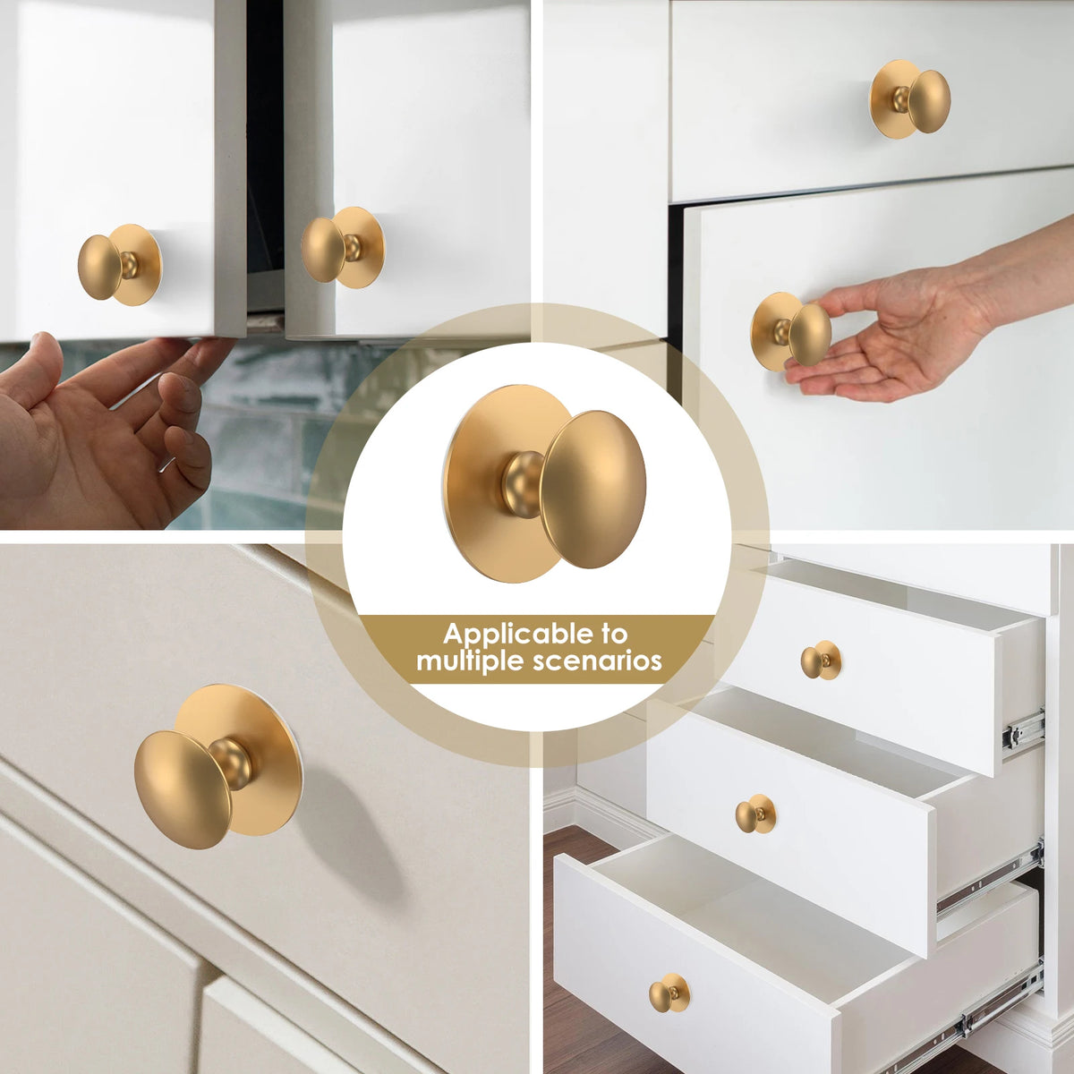 15-Pack Self-Adhesive Stainless Steel Cabinet Drawer Knobs 37mm Cabinet Drawer Knobs Richie's