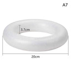 White Polystyrene Foam Ring DIY Wreath – Christmas & Wedding Craft Foam Ring Richie's 20cm
