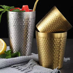 Double-Wall Stainless Steel Beer Mugs – Hammered Texture Beer Mug Richie's