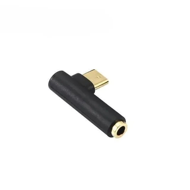 USB-C to 3.5mm Audio Adapter Dongle | Alloy AUX Converter Audio Adapter Dongle Richie's Elbow Black