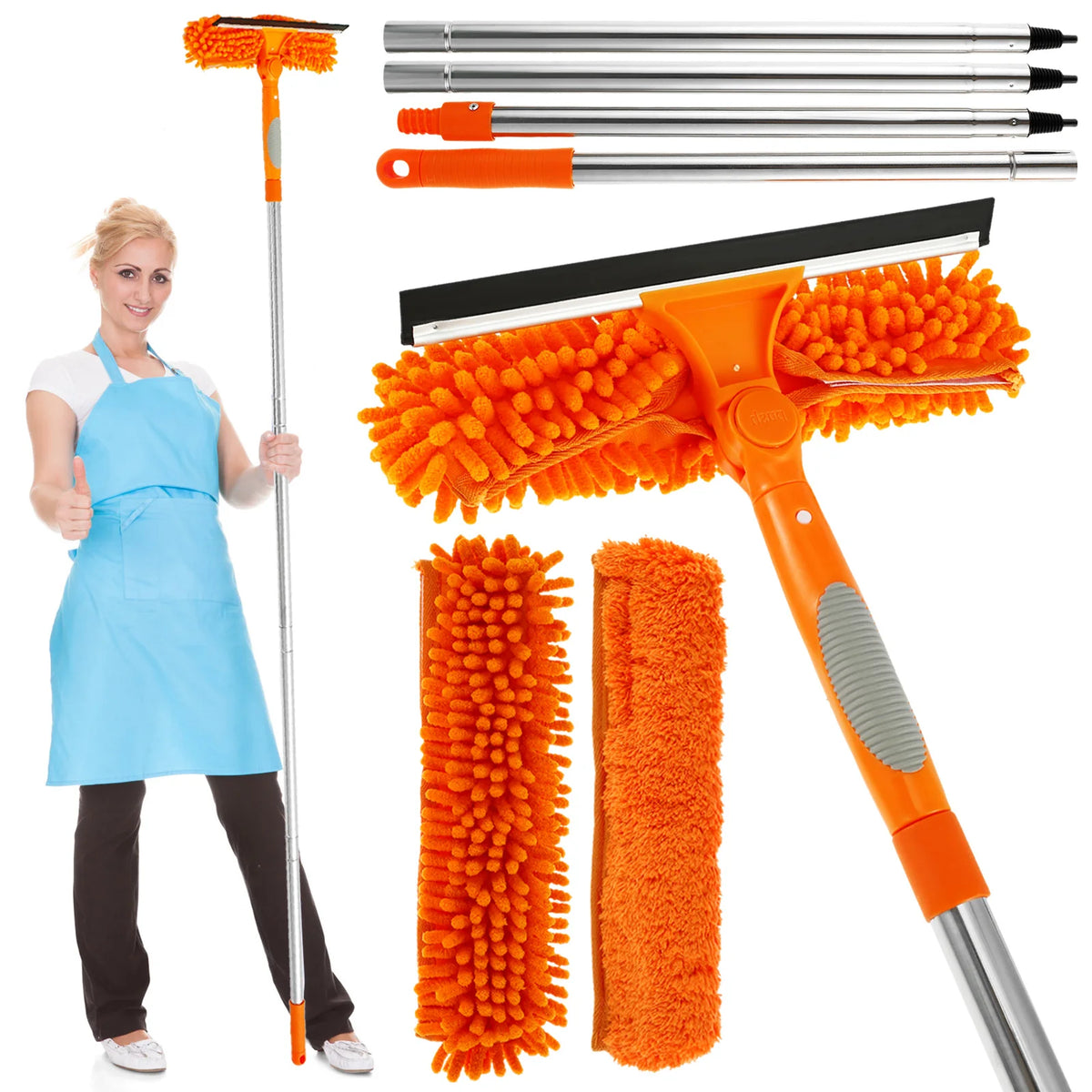 Window Cleaning Squeegee Kit – 72" Extension Handle & 2 Pads Window Squeegee Kit Richie's