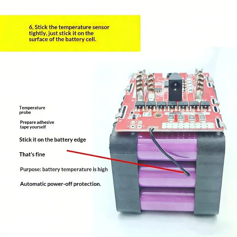 21V 7MOS Li-Battery Protection Board for Electric Tools BMS Battery Protection Board Richie's