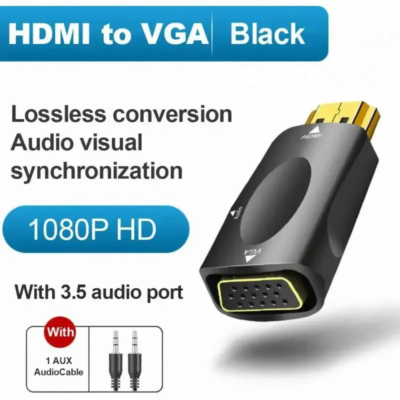 HDMI to VGA Adapter 1080P with 3.5mm Audio – PC & Laptop Converter HDMI to VGA Adapter Richie's