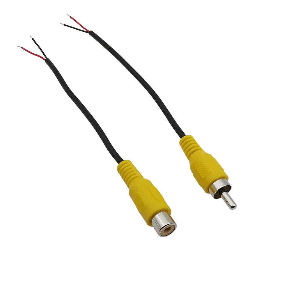 2Pcs RCA Male Female Pigtail Wire Connector – Audio Video DIY RCA Wire Connector Richie's