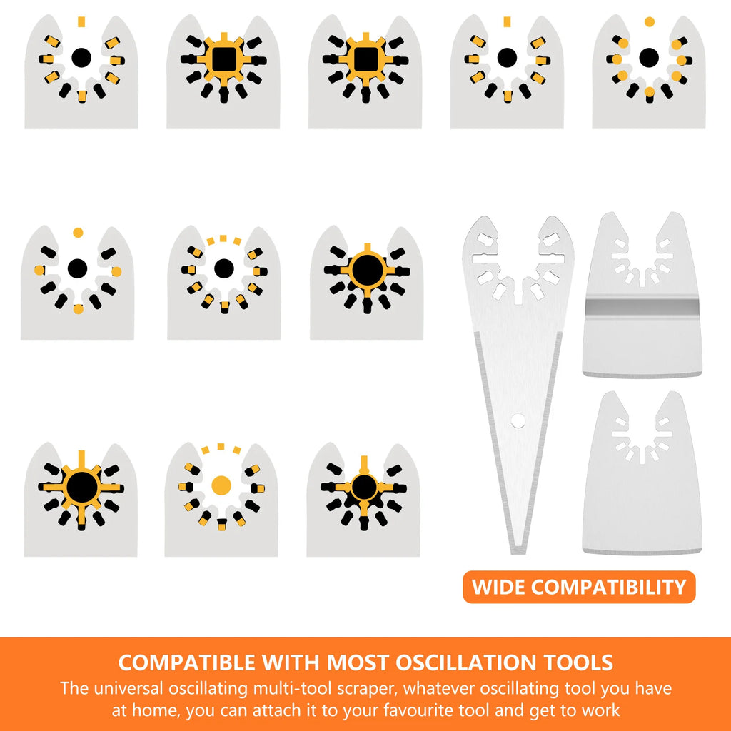 8-Piece Universal Oscillating Scraper Blades – Paint & Adhesive Oscillating Tool Blades Richie's