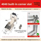L-Shaped Aluminum Profile Corner Connector EU1515-4545 5-10PCS Corner Bracket Connector Richie's EU4040 -5pcs