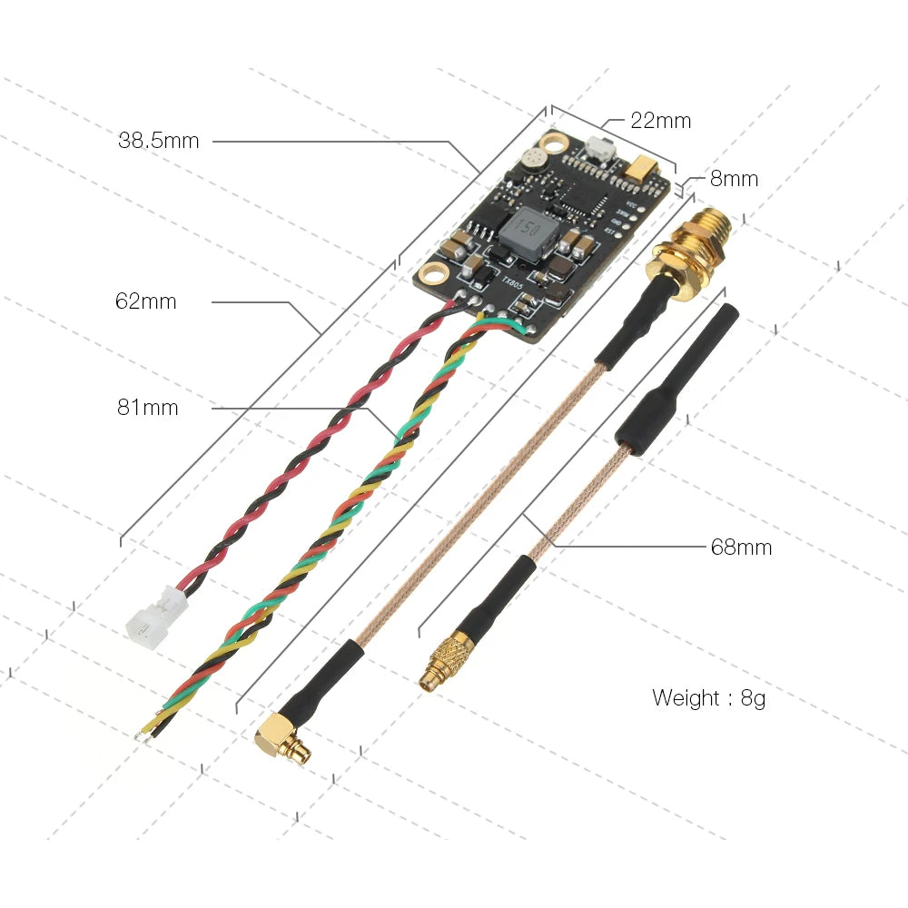 Eachine TX805 5.8G 40CH FPV Transmitter VTX for RC Drone FPV Video Transmitter Richie's