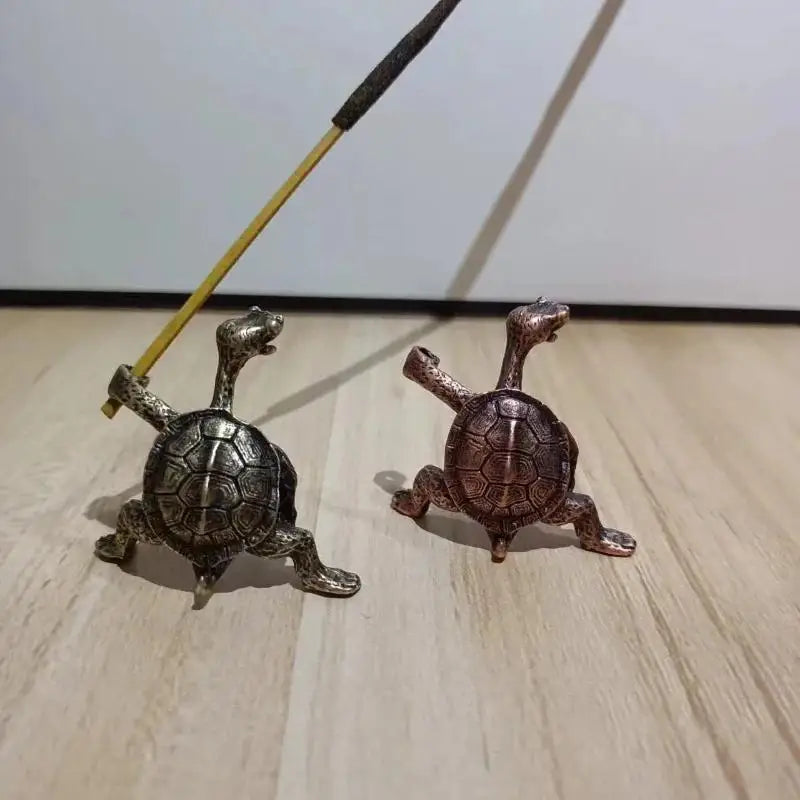 Mini Turtle Incense Holder Vintage Bronze Burner Stand Decor Incense Holder Richie's