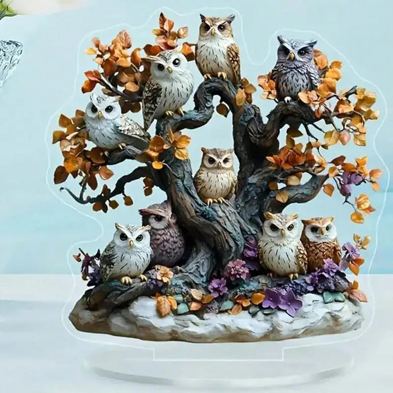 2D Anime Owl Statue Acrylic Desktop Decor & Gift Figurine Decorative Figurine Richie's 3