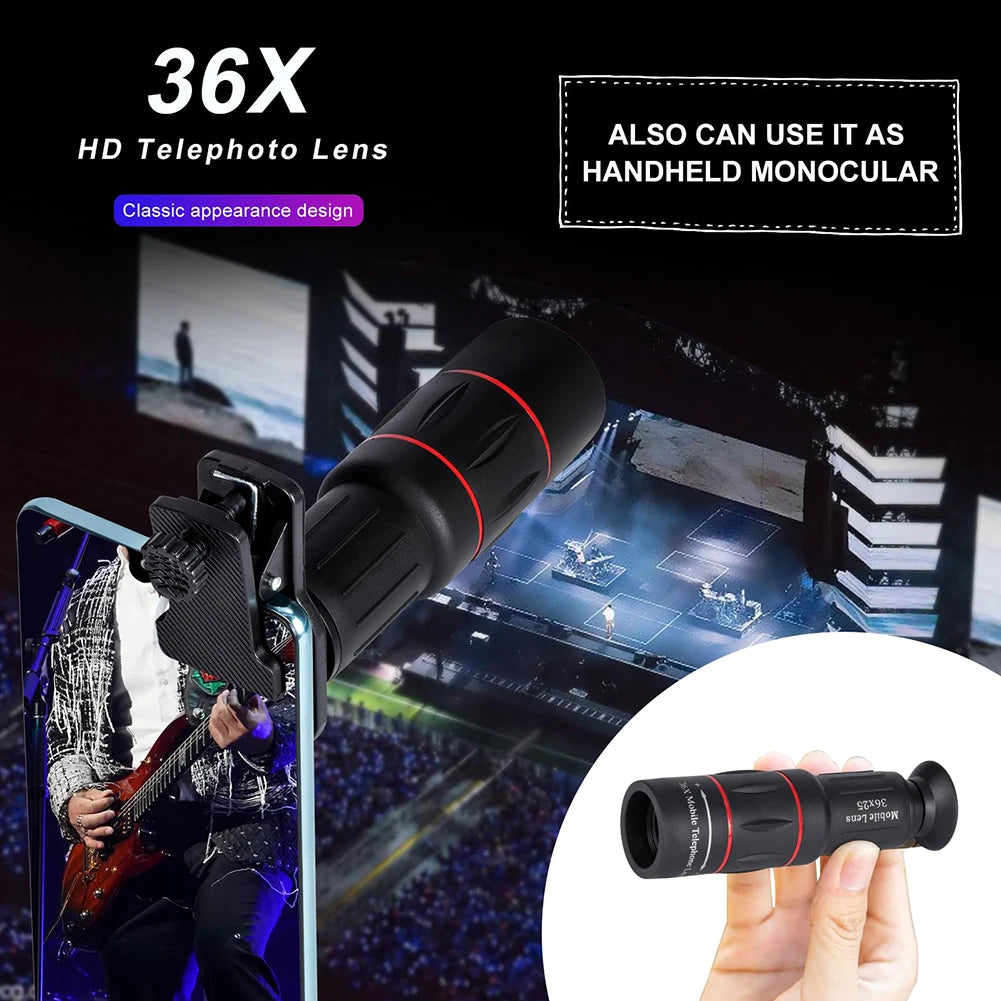 18X/36X/64X Clip-On Telephoto Zoom Lens for iPhone & Android Telephoto Phone Lens Richie's