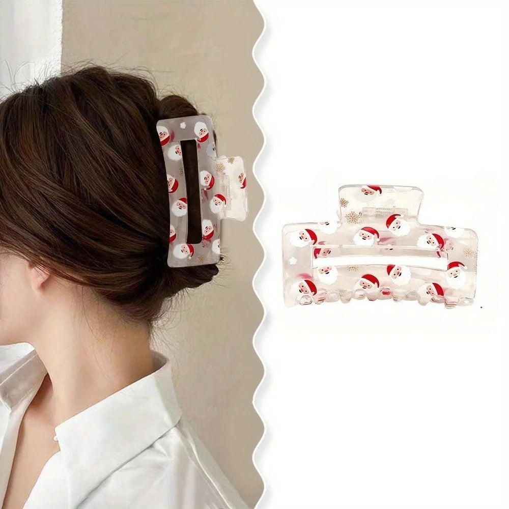 Festive Christmas Santa PVC Hair Claw Clip – Holiday Gift Hair Claw Clip Richie's