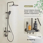 Gun Gray Brass Shower System – Piano Button Pressurized Nozzle Set Shower System Set Richie's