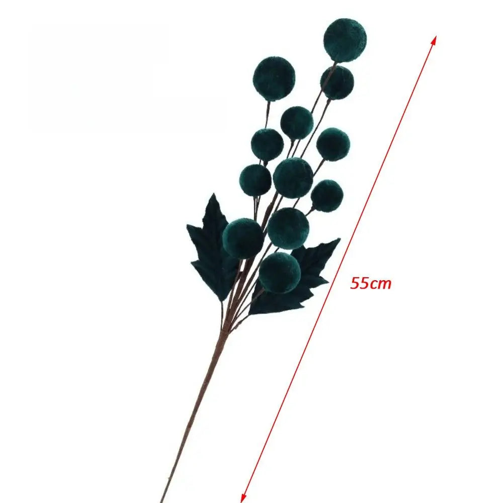 Velvet Christmas Ball Branches Multicolor DIY Xmas Centerpiece Christmas Decoration Richie's