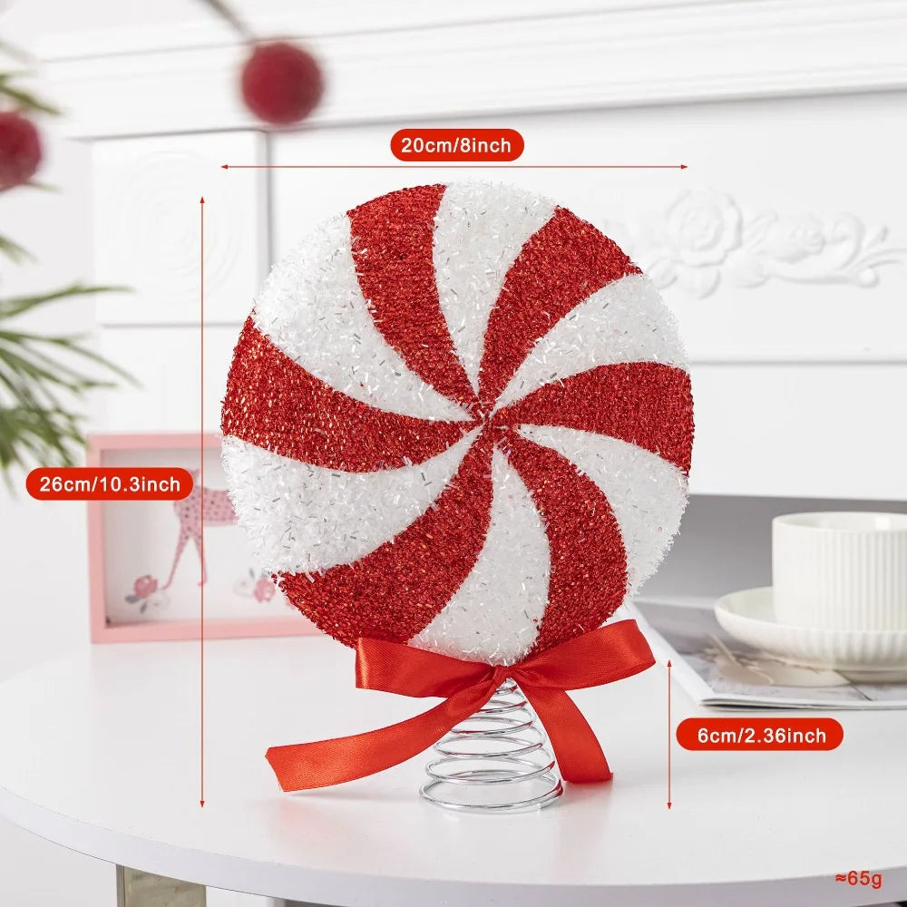 Candy Themed Christmas Tree Topper – Foam Lollipop & Star Christmas Tree Topper Richie's Style3