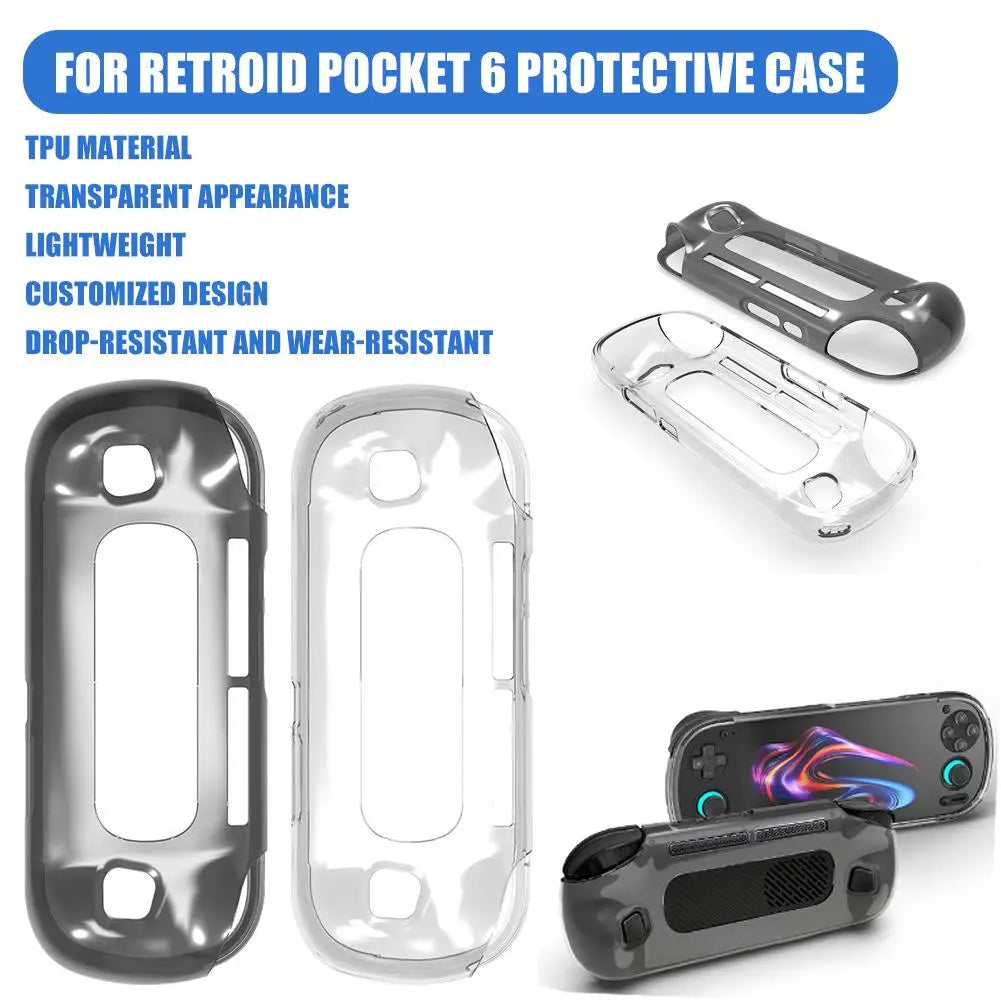 TPU Clear Case for Retroid Pocket 6 – Drop & Scratch Protection Gaming Console Case Richie's