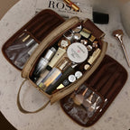 PU Leather Makeup Bag Large Capacity Double Zipper Travel Organizer Makeup Travel Bag Richie's
