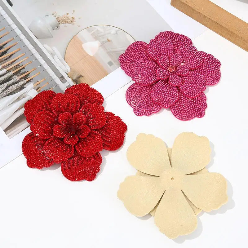 3D Camellia Rhinestone Flower Patch – DIY Sewing Embellishment Rhinestone Flower Patch Richie's