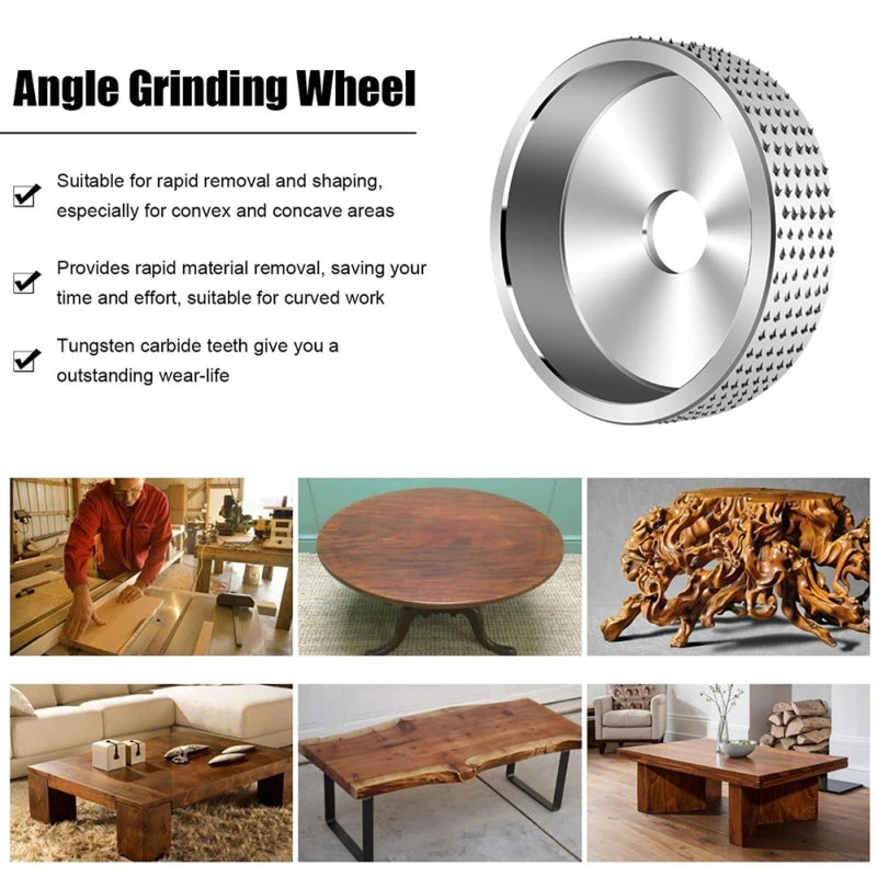 Tungsten Carbide Wood Carving Disc for Angle Grinders | 75mm Wood Grinding Disc Richie's
