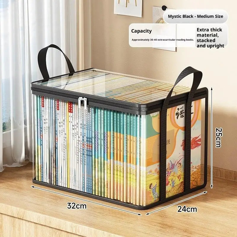 Clear PVC Flip-Top Organizer Box – Large Multi-Purpose Storage Storage Organizer Box Richie's M Black