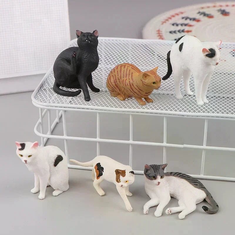 Kawaii Orange Cat Figurine Mini Desktop Decoration Ornament Cat Figurine Ornament Richie's