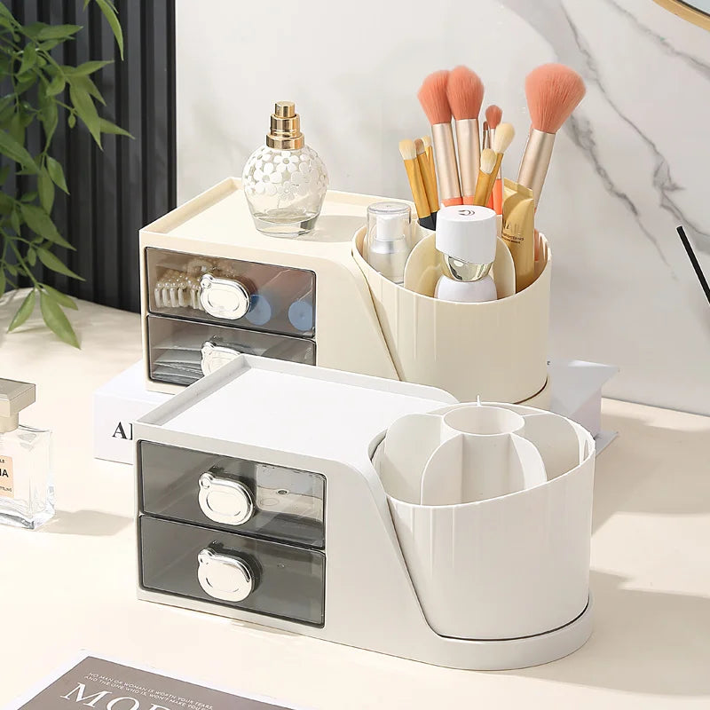 Makeup Organizer Desktop Drawer Storage Box & Skincare Shelf Makeup Organizer Richie's
