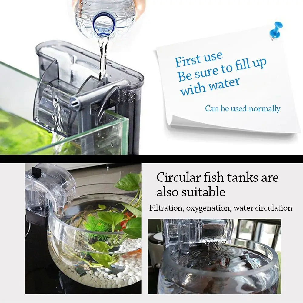 3-in-1 Wall-Mounted Waterfall Aquarium Filter – Silent Aquarium Filter Richie's