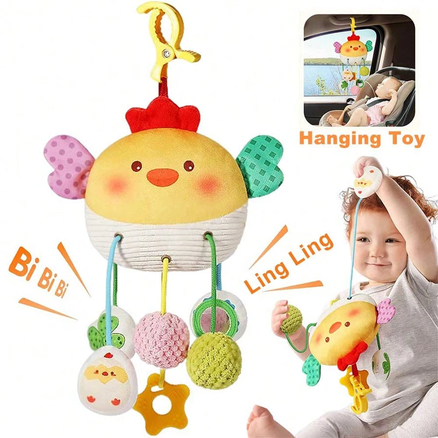 Baby Plush Christmas Stroller Toy | Sensory Rattle Crib Mobile Baby Sensory Rattle Toy Richie's