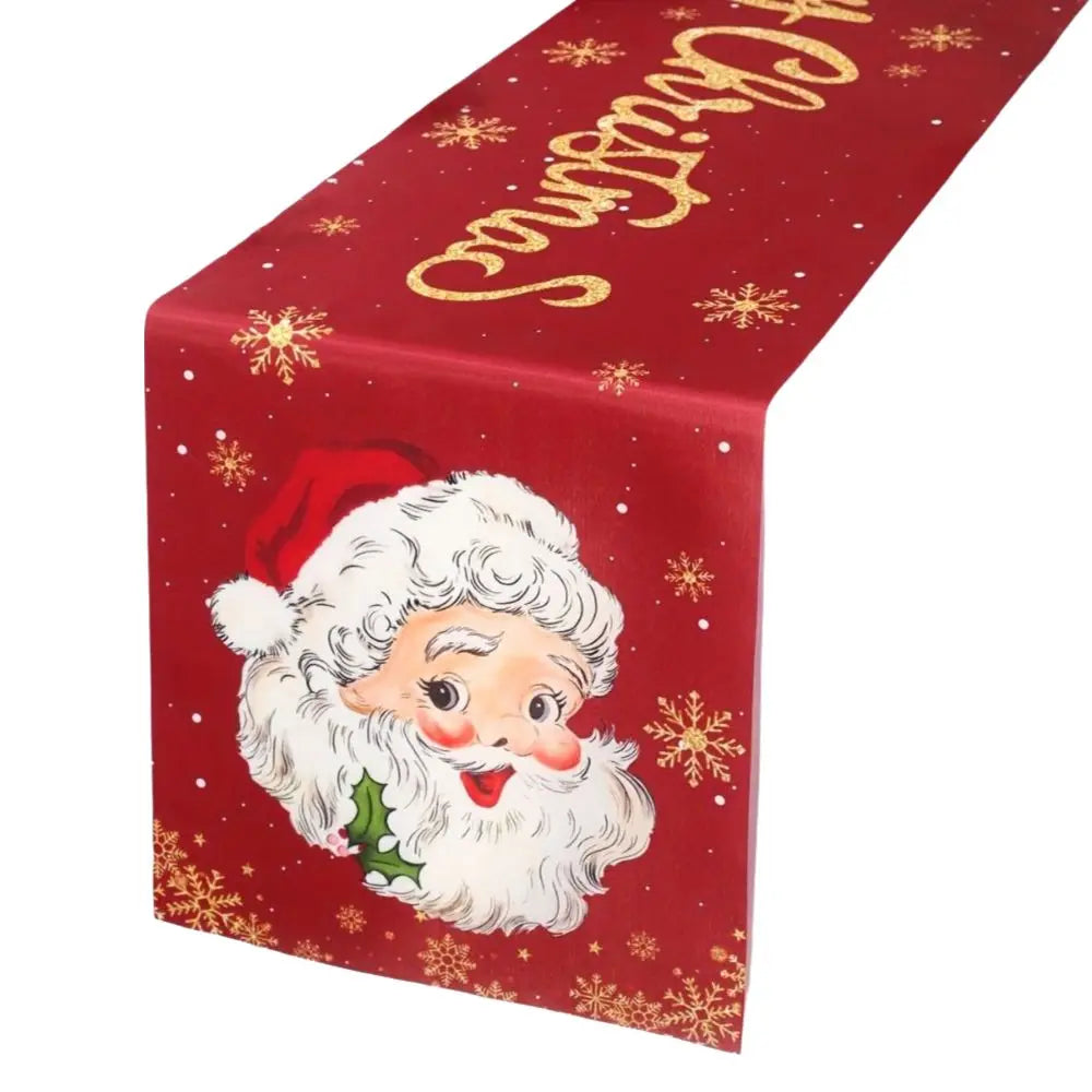 Christmas Table Runner Santa Snowman Elk Holiday Décor 120x33cm Christmas Table Runner Richie's