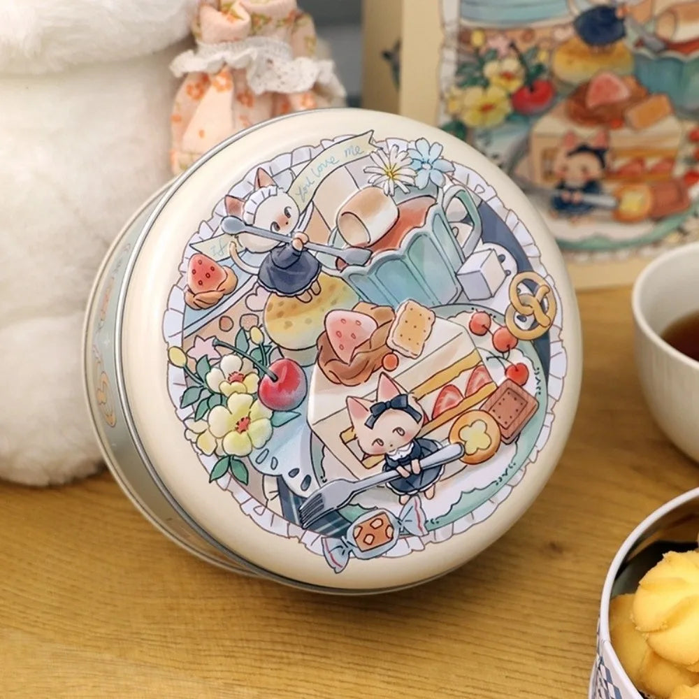 Round Cookie Tin Box | 3D Cartoon Candy Storage Can Cookie Tin Box Richie's 5 1Pc