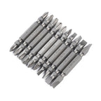 10Pcs Magnetic Double Head Phillips Slotted Screwdriver Bits S2 65mm Screwdriver Bit Set Richie's