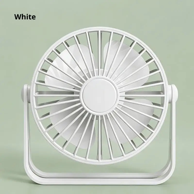 Mini USB Desktop Fan – Quiet Portable Cooling for Office & Dorm USB Desktop Fan Richie's White A