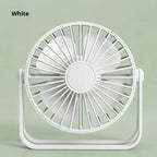 Mini USB Desktop Fan – Quiet Portable Cooling for Office & Dorm USB Desktop Fan Richie's White A