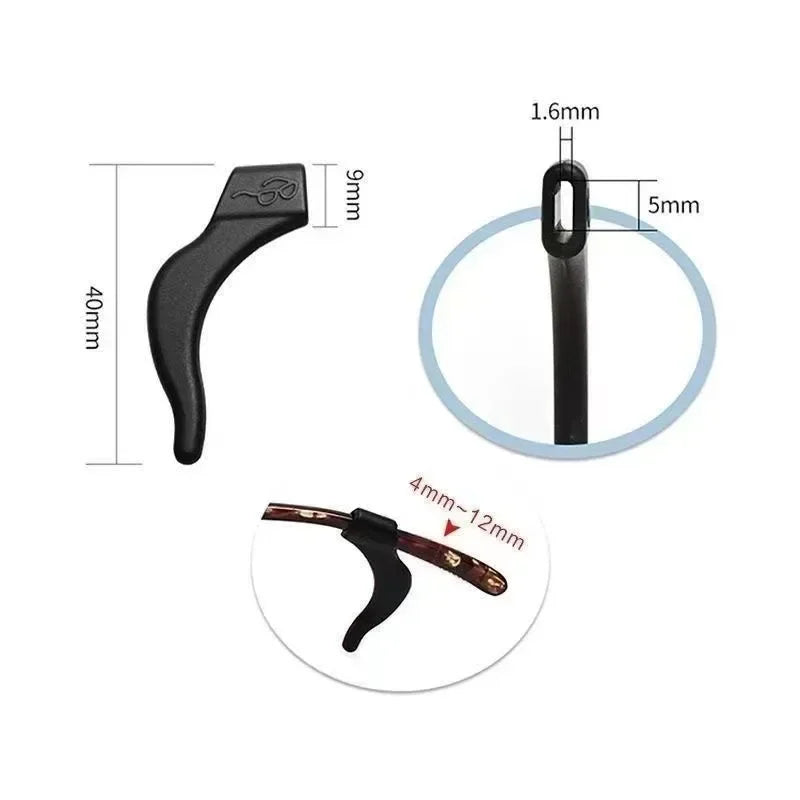 Silicone Anti-Slip Glasses Ear Hooks & Eyewear Grip Holder Eyewear Accessories Richie's