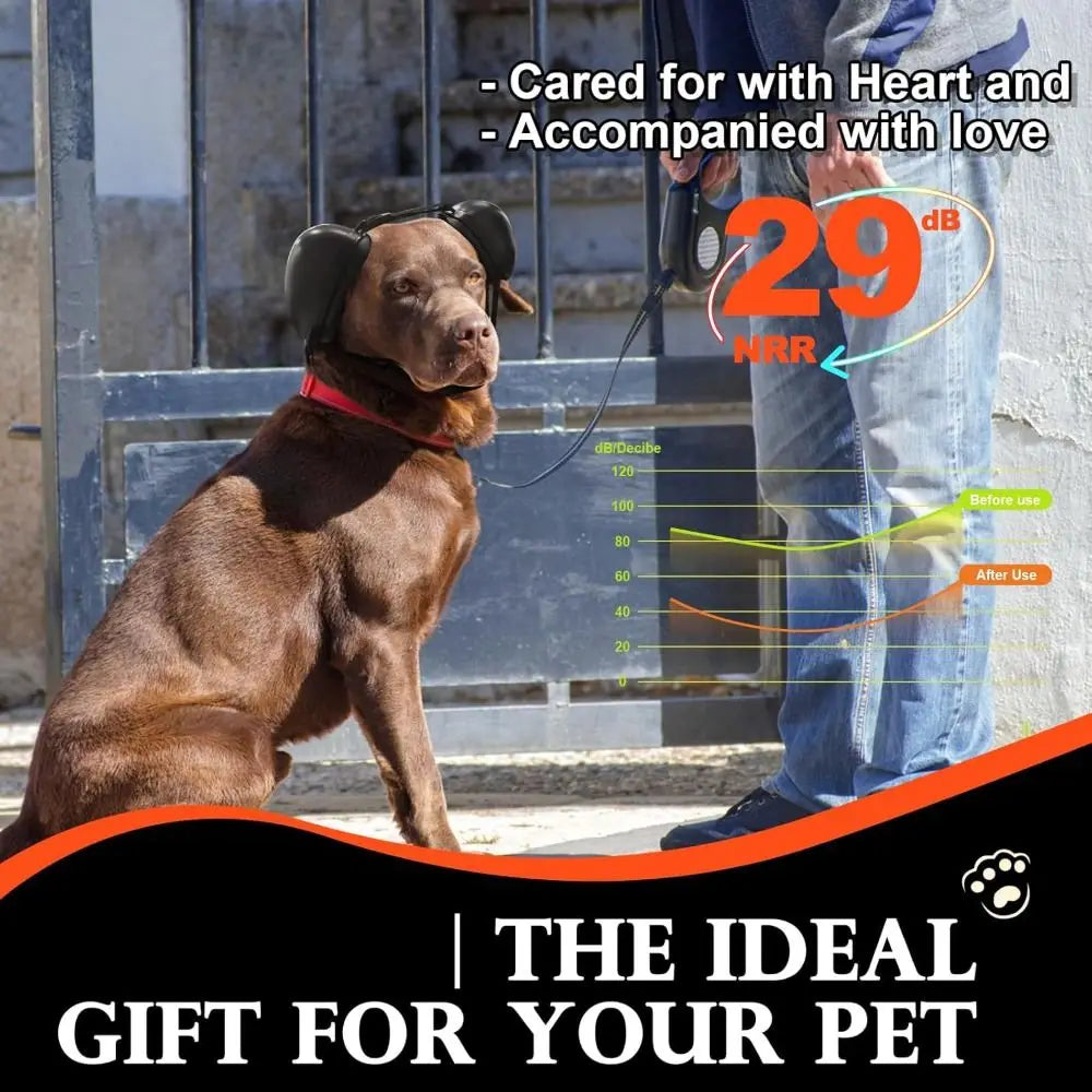 Dog Ear Muffs 29dB NRR Soundproof Pet Hearing Protection S/M/L Pet Ear Protection Richie's