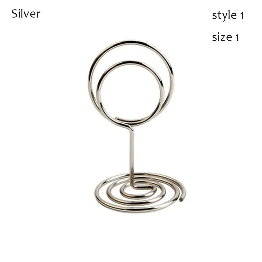 Rose Gold Metal Photo Clip Place Card & Table Number Stand Place Card Holder Richie's silver-style1-size1