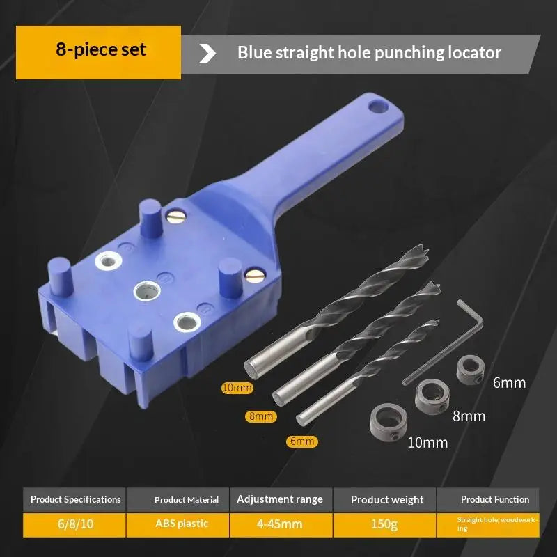 Woodworking Dowel Drill Guide 6/8/10mm Straight Hole Locator Drill Guide Jig Richie's A2