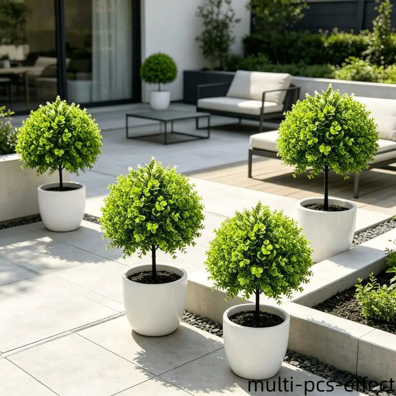 Artificial Boxwood Shrub Ground Stake – Outdoor Fake Plant Artificial Garden Plant Richie's