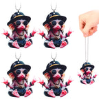 4 Pcs 2D Acrylic Hip Hop Monkey Car Rearview Mirror Charms Car Interior Charm Richie's