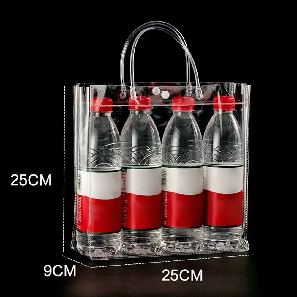 Clear PVC Jelly Handbag – Large Capacity Transparent Gift Bag PVC Jelly Handbag Richie's 25x9x25cm -