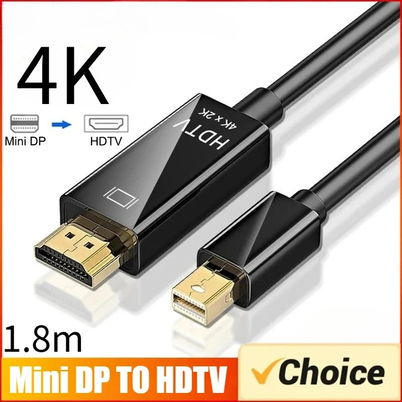 Mini DisplayPort to HDMI Cable 1.8M – 1080p Mac Adapter Display Cable Adapter Richie's