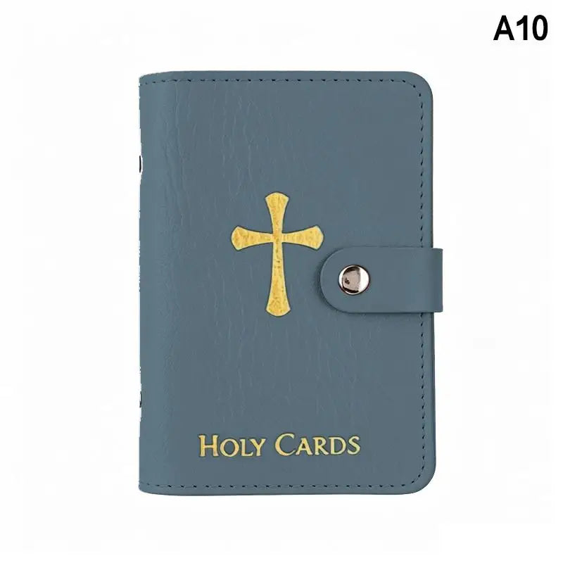 Leather Holy Card Holder – Prayer Card Organizer, Snap Close Card & ID Holder Richie's A10