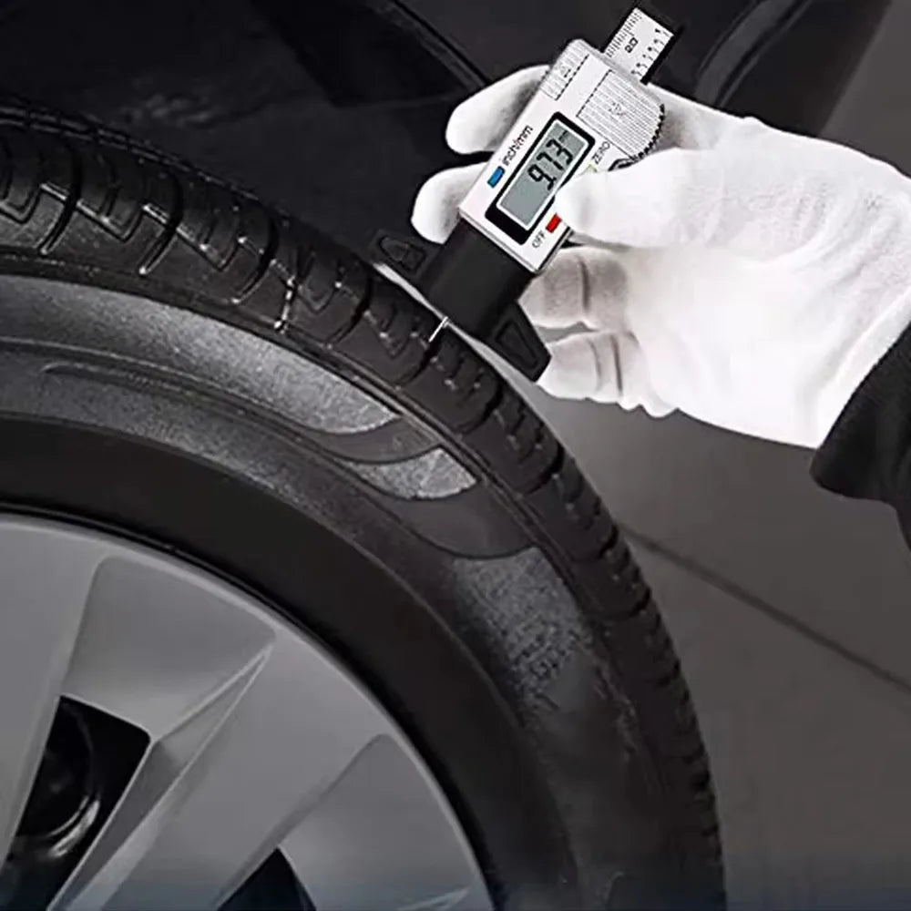 Digital LCD Tire Tread Depth Gauge Caliper 0–25mm Car Tool Tire Tread Gauge Richie's