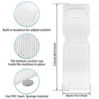 Non-Slip Full Body Bath Mat with Pillow & Suction Cups Bath Cushion Mat Richie's