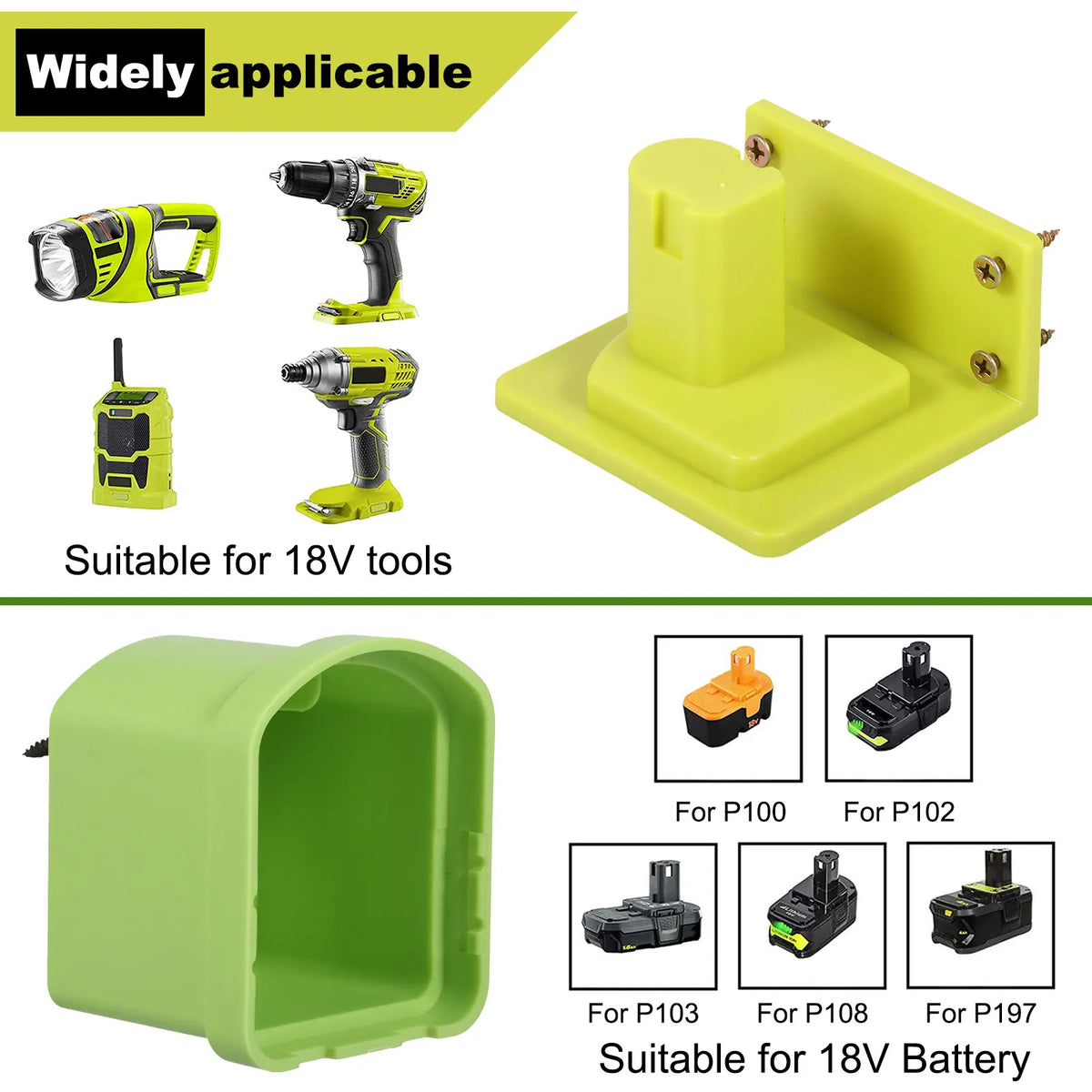 Ryobi 18V Power Tool & Battery Wall Mount Holder Set 16pc Tool Wall Mount Set Richie's