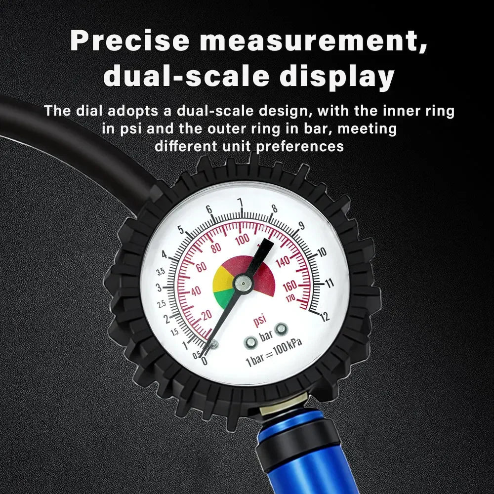 Tire Inflator Gun with Air Pressure Gauge – 0 to 12 Bar Tire Inflator Gun Richie's